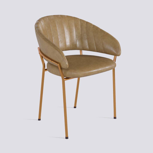 Chic Dining Chair in Rose Gold Electroplated Metal Base | 478