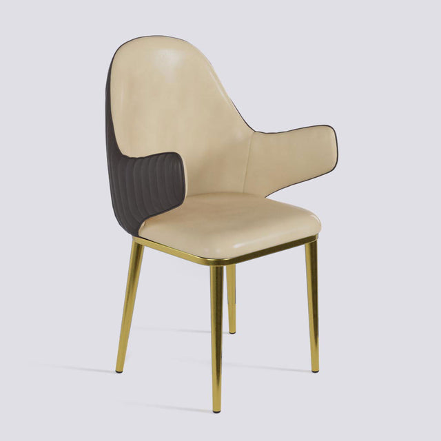 Hugzi Dining Chair In Gold Electroplated Metal Base | 492