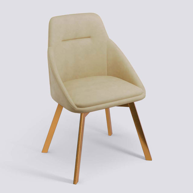 Spin Lounge/Study Chair With 360° rotating In Rose Gold Electroplated Metal Base | 1925