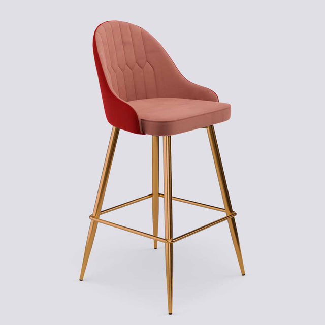 Valiant Bar Stool In Rose Gold Electroplated Metal Base | 627