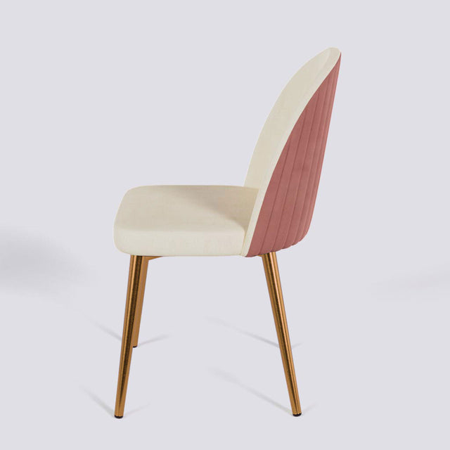 Regal Dining Chair In Rose Gold Electroplated Metal Base | 485