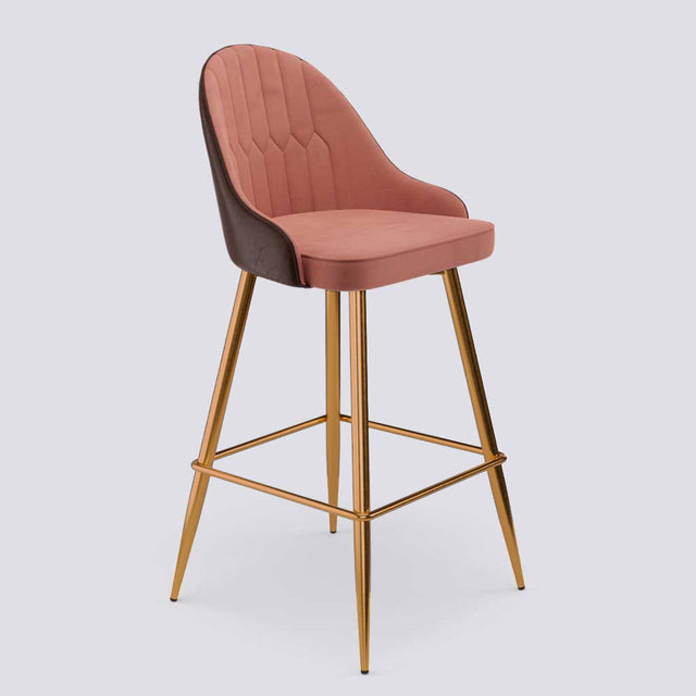 Valiant Bar Stool In Rose Gold Electroplated Metal Base | 627