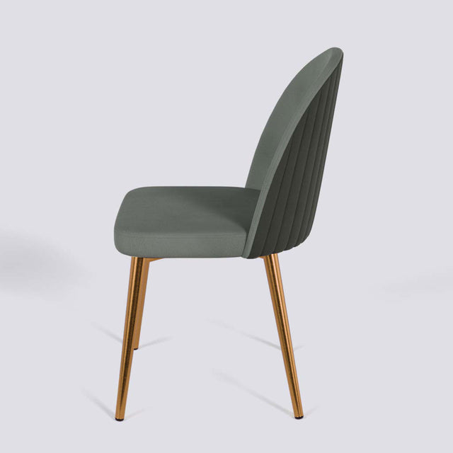 Regal Dining Chair In Rose Gold Electroplated Metal Base | 485