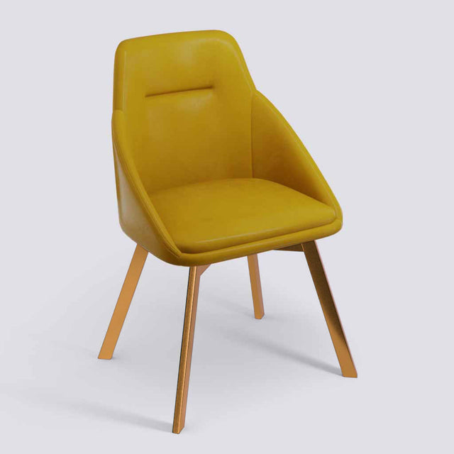 Spin Lounge/Study Chair With 360° rotating In Rose Gold Electroplated Metal Base | 1925