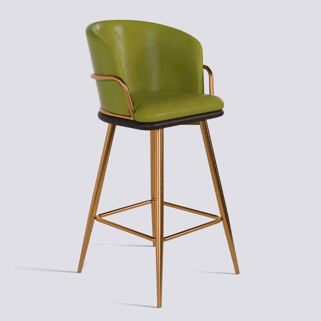 Grand Bar Stool In Rose Gold Electroplated Metal Base | 630