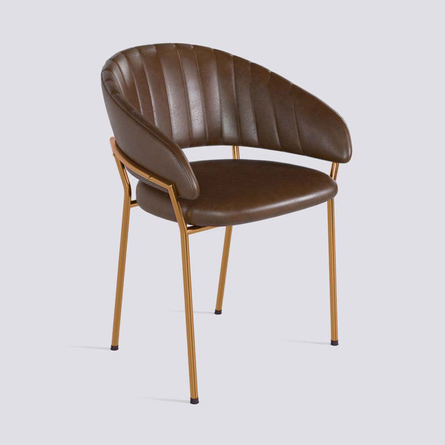 Chic Dining Chair in Rose Gold Electroplated Metal Base | 478