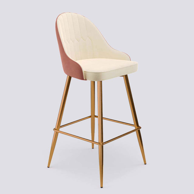 Valiant Bar Stool In Rose Gold Electroplated Metal Base | 627