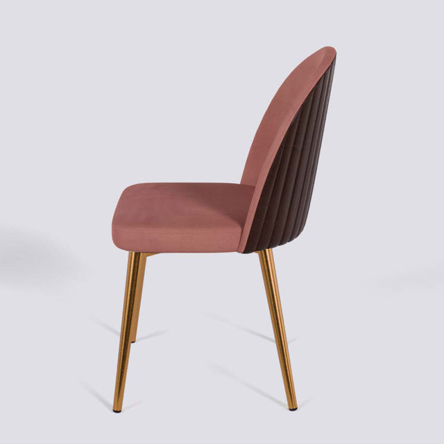 Regal Dining Chair In Rose Gold Electroplated Metal Base | 485