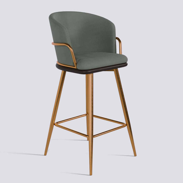 Grand Bar Stool In Rose Gold Electroplated Metal Base | 630