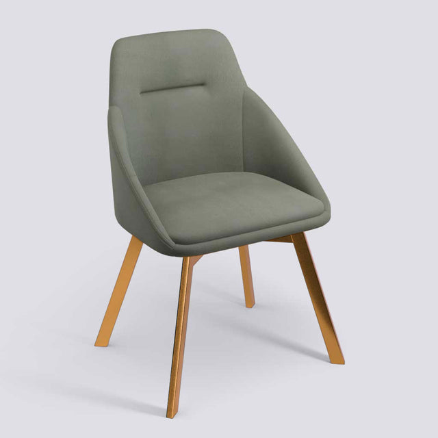 Spin Lounge/Study Chair With 360° rotating In Rose Gold Electroplated Metal Base | 1925