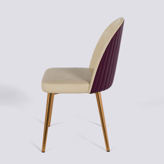 Regal Dining Chair In Rose Gold Electroplated Metal Base | 485