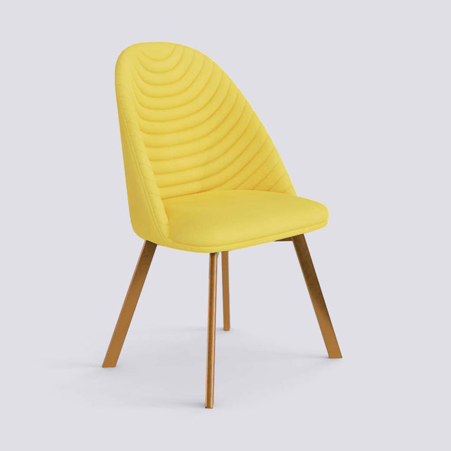 Strike Dining Chair in Rose Gold Electroplated Metal Base | 488