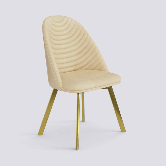 Strike Dining Chair in Gold Electroplated Metal Base | 488
