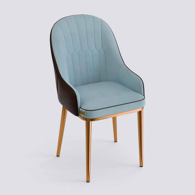 Dining Chair In Rose Gold Electroplated Metal Base | 405