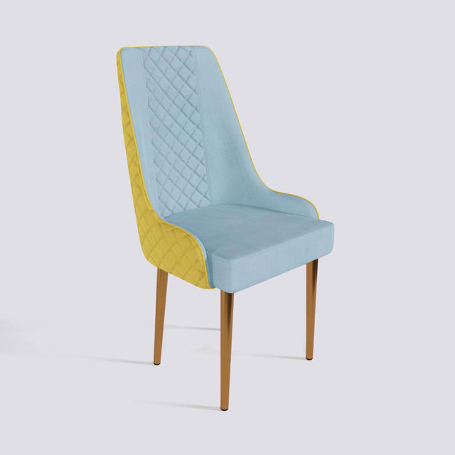 Imperial Dining Chair In Rose Gold Electroplated Metal Base | 501