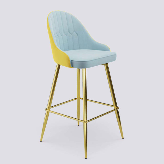 Valiant Bar Stool In Gold Electroplated Metal Base | 627