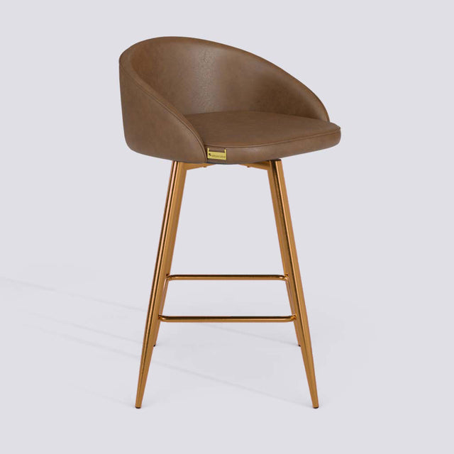 Rota Bar Stool In Rose Gold Electroplated Metal Base | 632