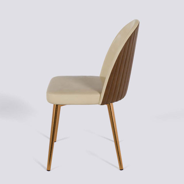 Regal Dining Chair In Rose Gold Electroplated Metal Base | 485
