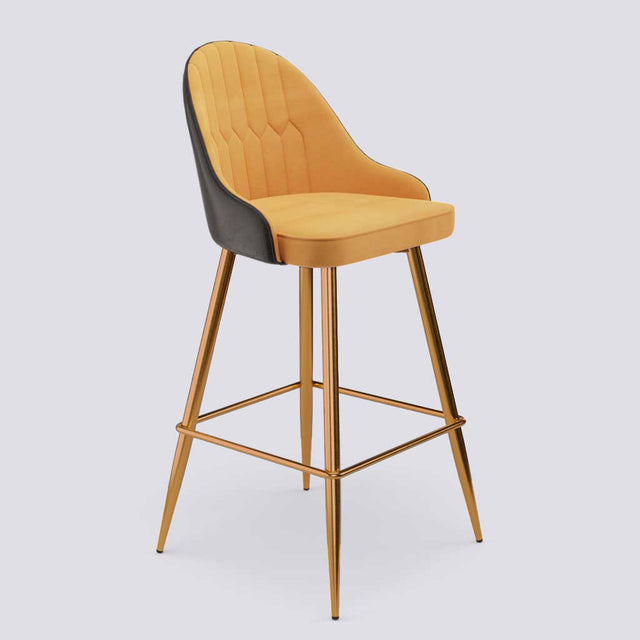 Valiant Bar Stool In Rose Gold Electroplated Metal Base | 627