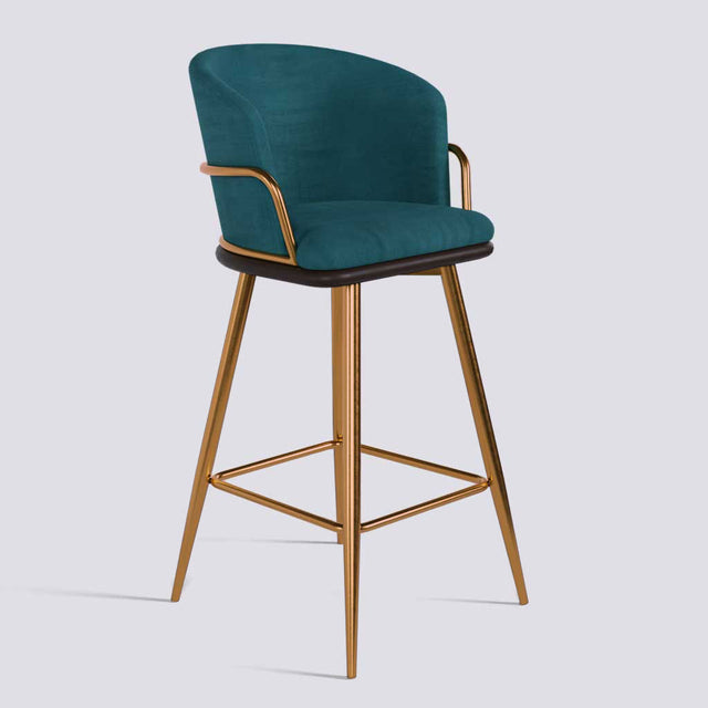 Grand Bar Stool In Rose Gold Electroplated Metal Base | 630