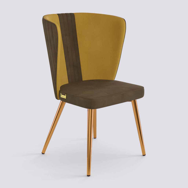 Wrap Dining Chair In Rose Gold Electroplated Metal Base | 490