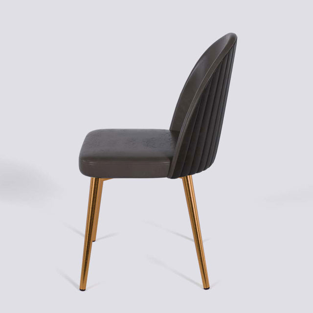 Regal Dining Chair In Rose Gold Electroplated Metal Base | 485