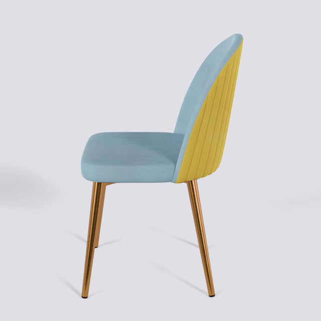 Regal Dining Chair In Rose Gold Electroplated Metal Base | 485