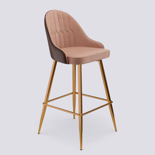 Valiant Bar Stool In Rose Gold Electroplated Metal Base | 627
