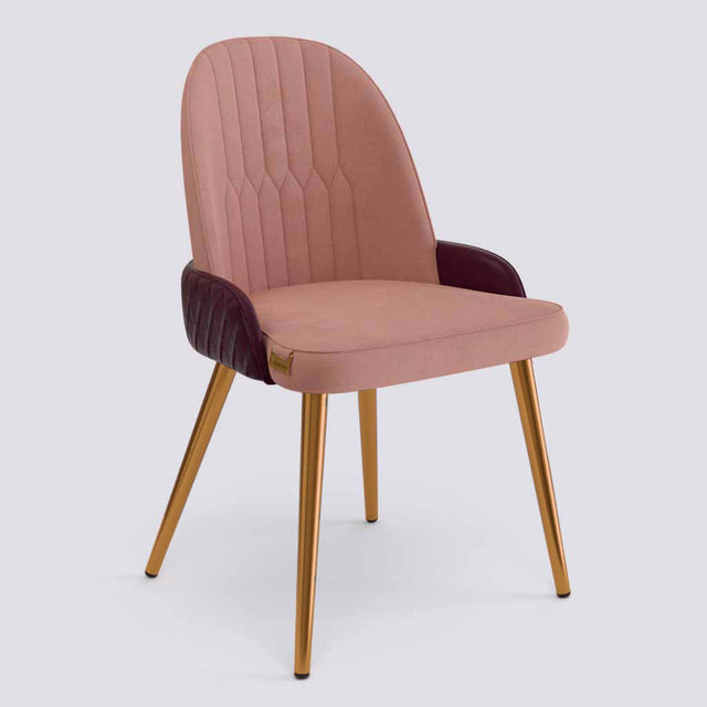 Birken Dining Chair In Rose Gold Electroplated Metal Base | 493