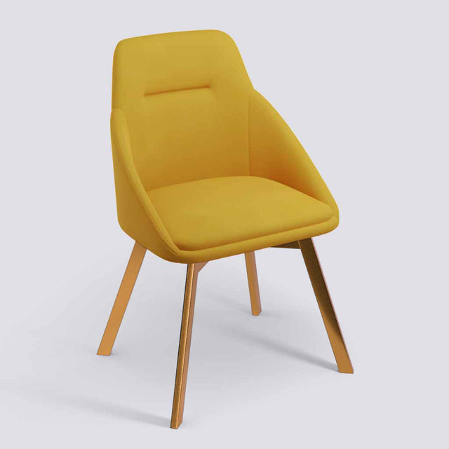 Spin Lounge/Study Chair With 360° rotating In Rose Gold Electroplated Metal Base | 1925