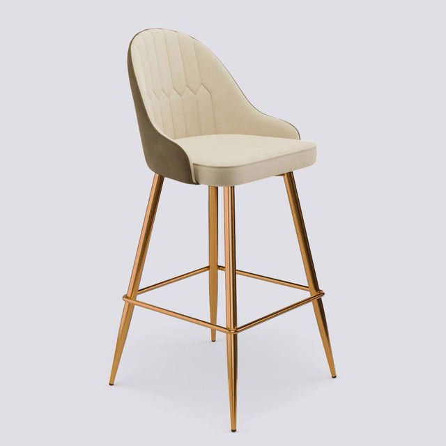 Valiant Bar Stool In Rose Gold Electroplated Metal Base | 627