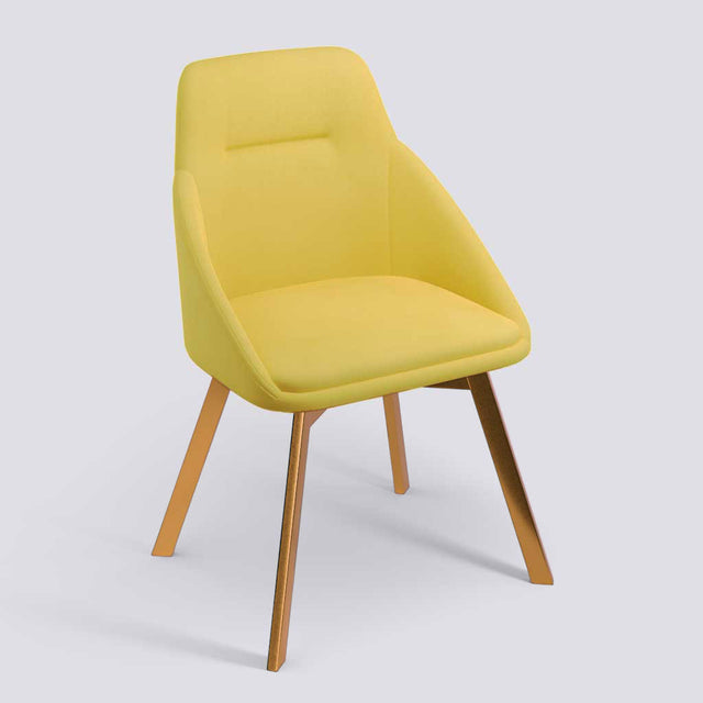 Spin Lounge/Study Chair With 360° rotating In Rose Gold Electroplated Metal Base | 1925