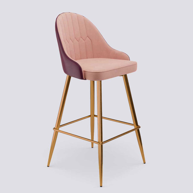 Valiant Bar Stool In Rose Gold Electroplated Metal Base | 627