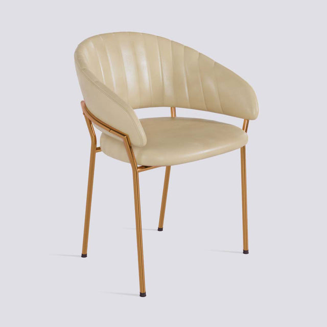 Chic Dining Chair in Rose Gold Electroplated Metal Base | 478