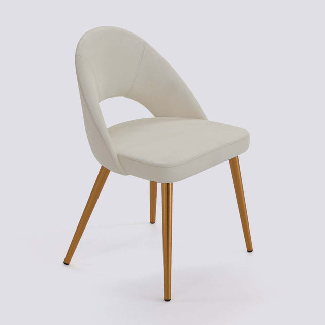 Oval Dining Chair In Rose Gold Electroplated Metal Base | 476