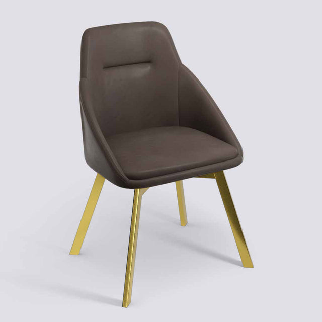 Spin Lounge/Study Chair With 360° rotating In Gold Electroplated Metal Base | 1925