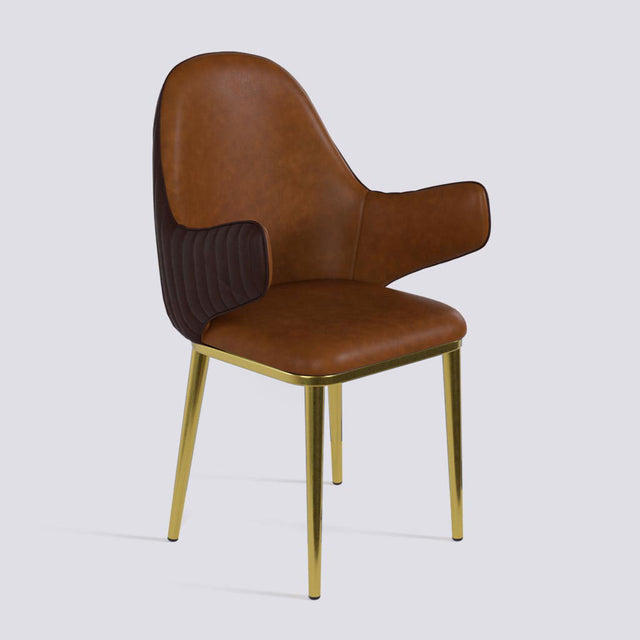 Hugzi Dining Chair In Gold Electroplated Metal Base | 492