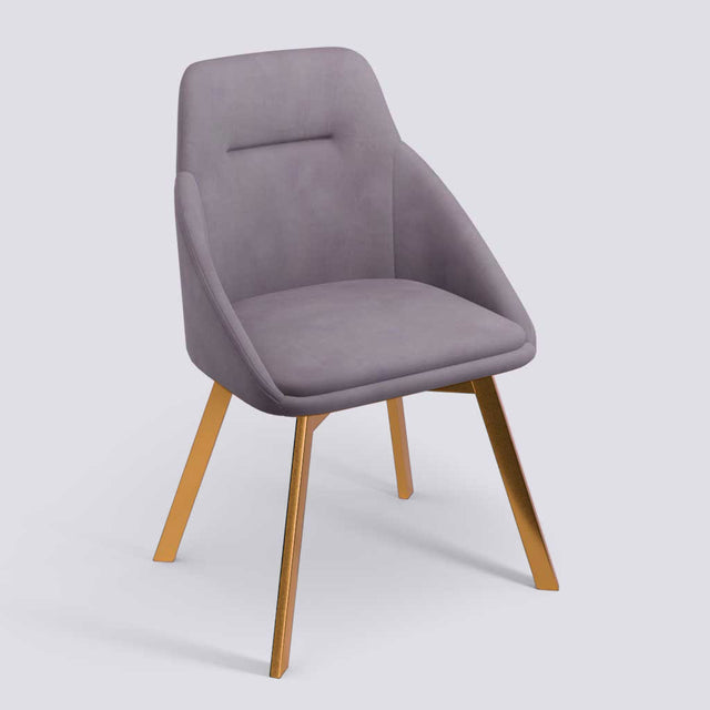 Spin Lounge/Study Chair With 360° rotating In Rose Gold Electroplated Metal Base | 1925