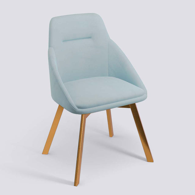 Spin Lounge/Study Chair With 360° rotating In Rose Gold Electroplated Metal Base | 1925