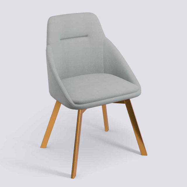 Spin Lounge/Study Chair With 360° rotating In Rose Gold Electroplated Metal Base | 1925