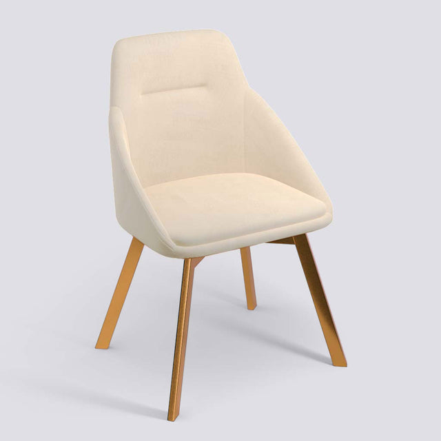 Spin Lounge/Study Chair With 360° rotating In Rose Gold Electroplated Metal Base | 1925