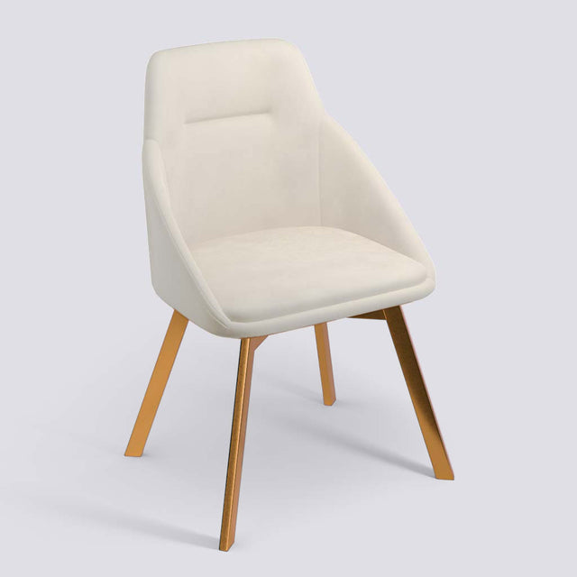 Spin Lounge/Study Chair With 360° rotating In Rose Gold Electroplated Metal Base | 1925
