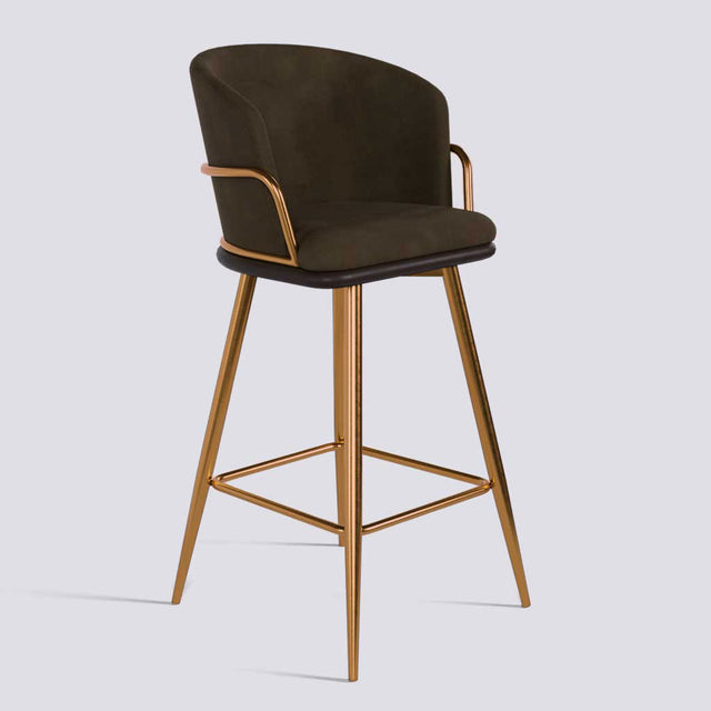 Grand Bar Stool In Rose Gold Electroplated Metal Base | 630