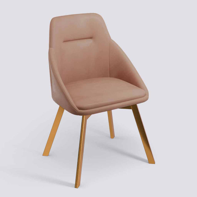 Spin Lounge/Study Chair With 360° rotating In Rose Gold Electroplated Metal Base | 1925