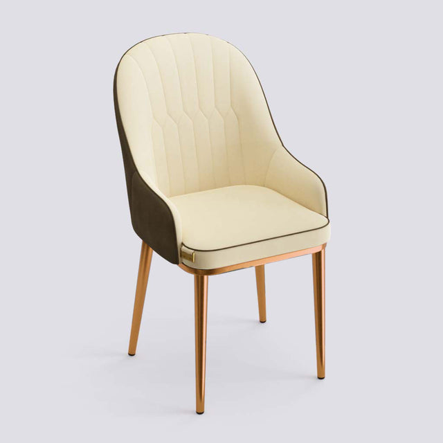 Dining Chair In Rose Gold Electroplated Metal Base | 405