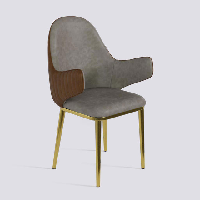 Hugzi Dining Chair In Gold Electroplated Metal Base | 492