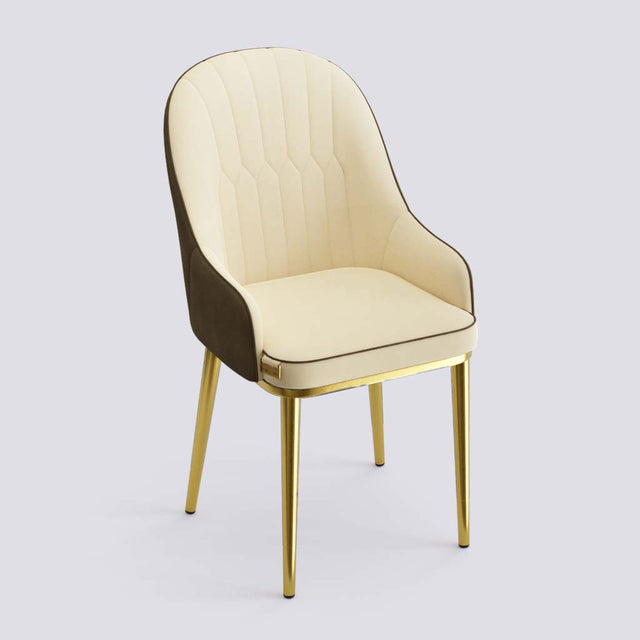 Dining Chair In Gold Electroplated Metal Base | 405