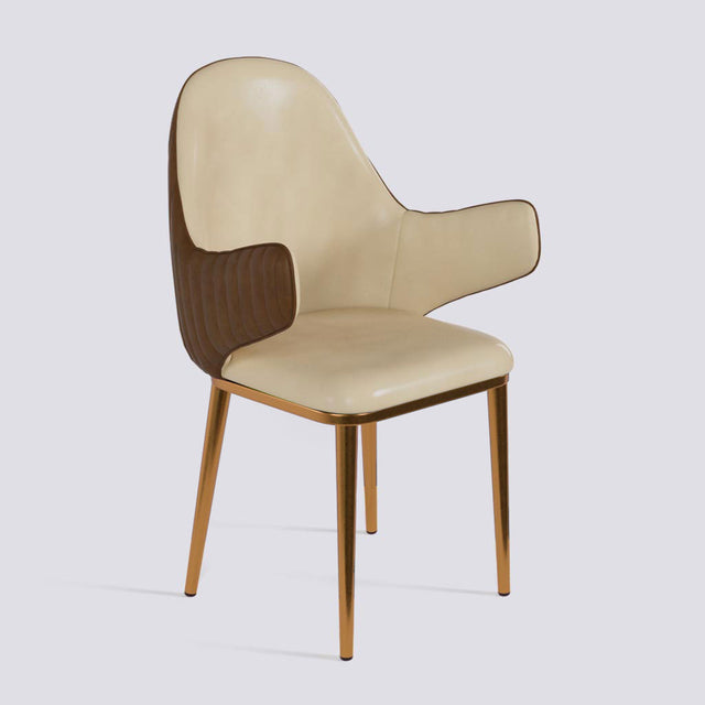 Hugzi Dining Chair In Rose Gold Electroplated Metal Base | 492