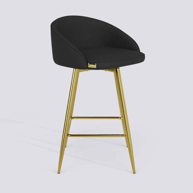 Rota Bar Stool In Gold Electroplated Metal Base | 632