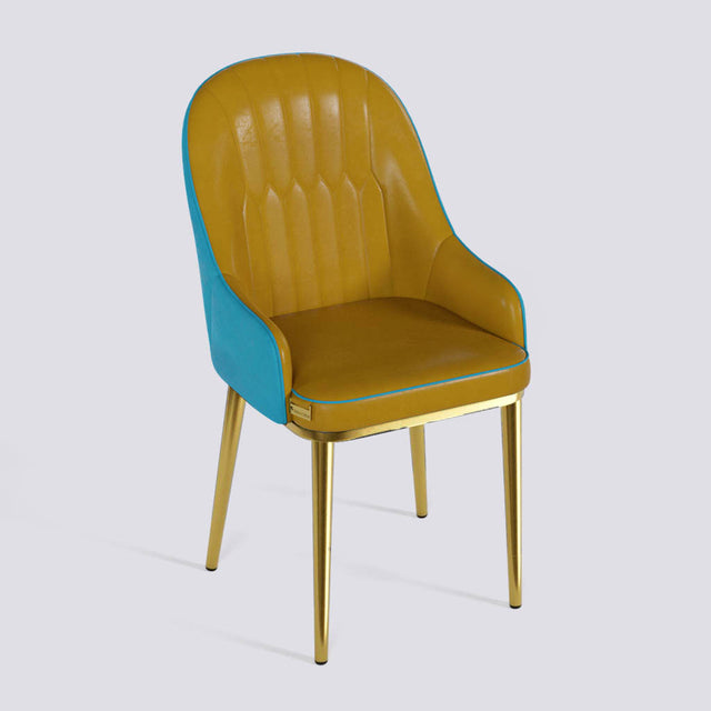 Dining Chair In Gold Electroplated Metal Base | 405